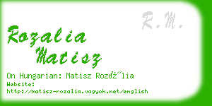 rozalia matisz business card